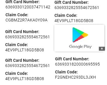 Google Play Redeem Code Today